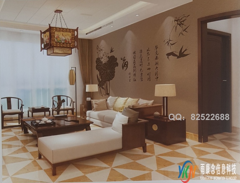 荷棕色底大厅沙发背景墙SF049