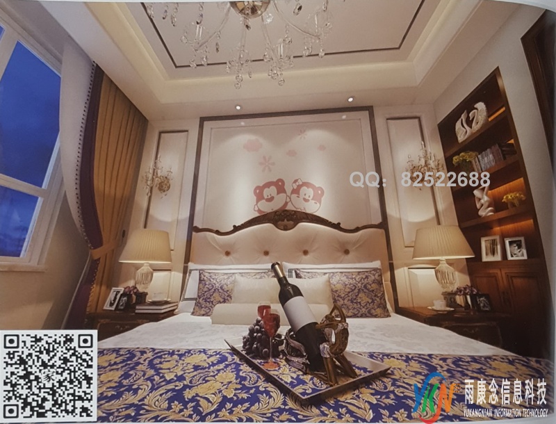 VR全景欧式风格床头背景可爱小熊天空85