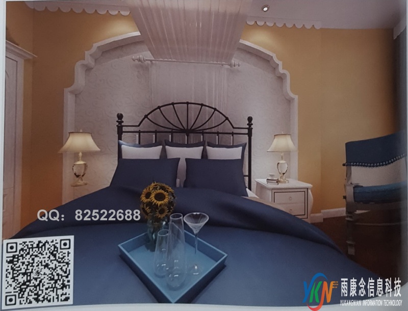 VR全景欧式风格床头背景欧式经典壁纸图案90