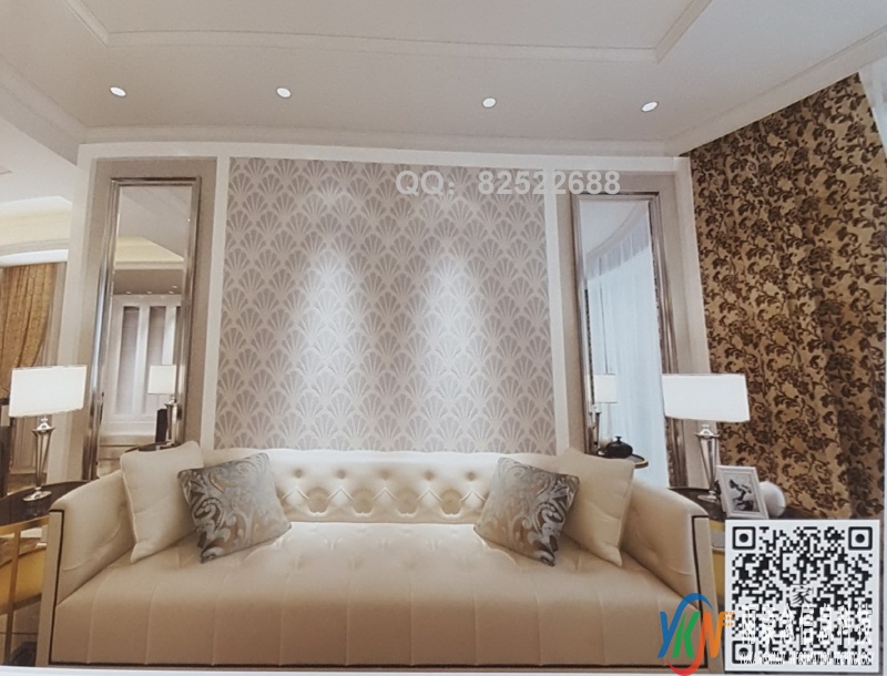 VR全景欧式风格沙发背景经典欧式花纹111