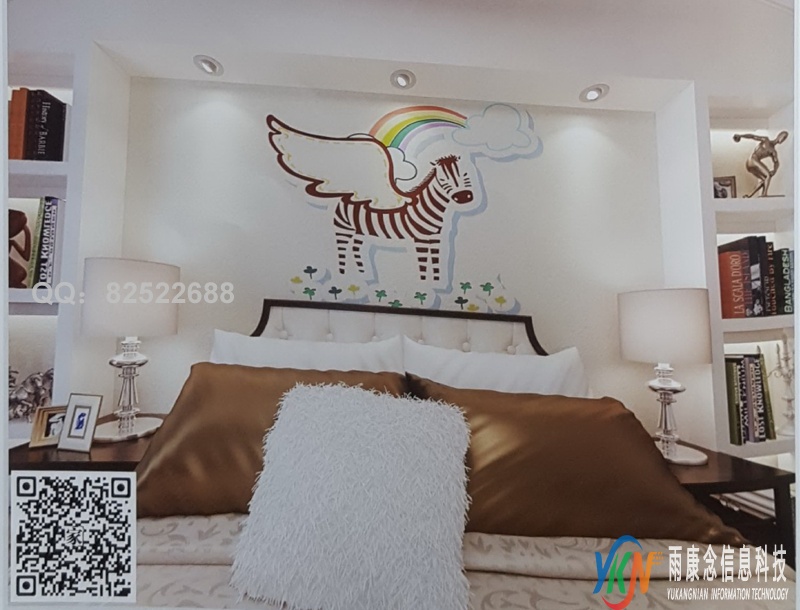 VR全景欧式风格床头背景飞马彩虹134