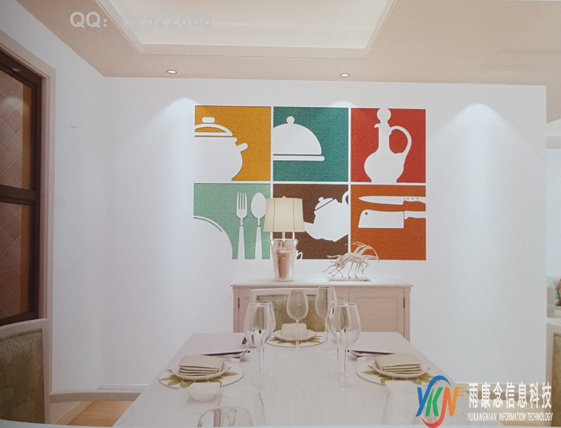 餐具白色底餐厅背景CT006