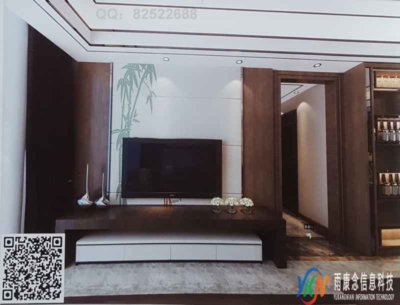 VR全景新中式风格电视背景仙鹤竹报平安194