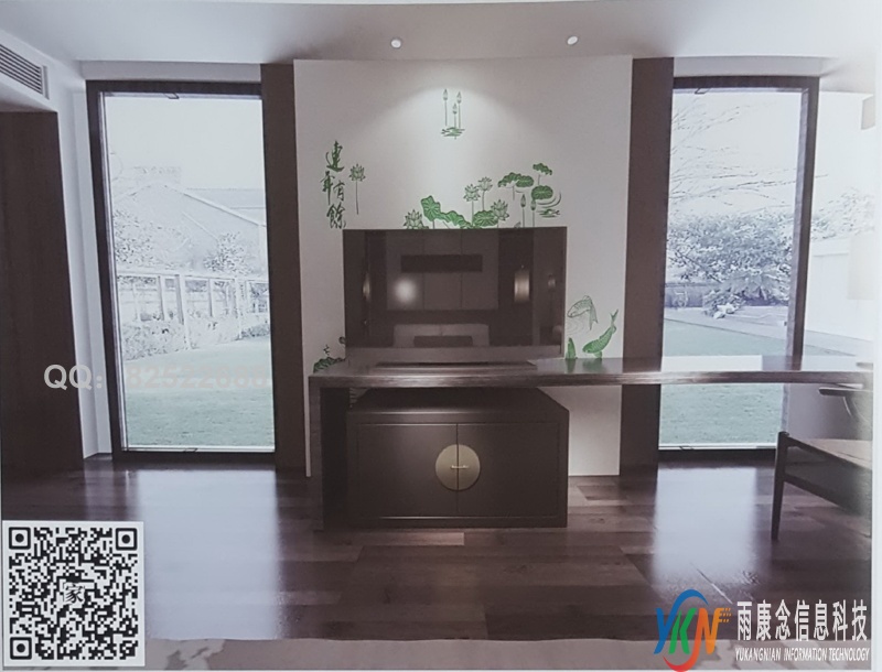 VR全景新中式风格电视背景连年有余197