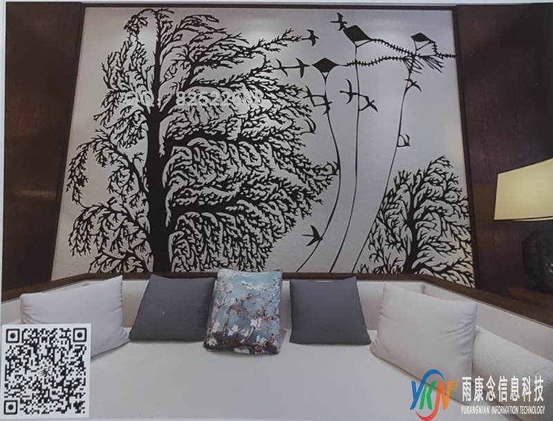 VR全景新中式风格沙发背景风筝树225
