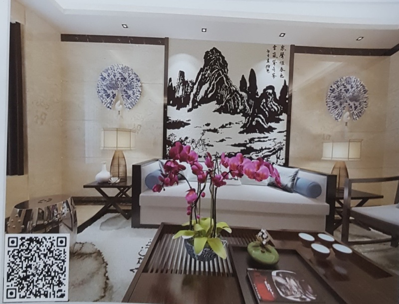 VR全景新中式风格沙发背景254