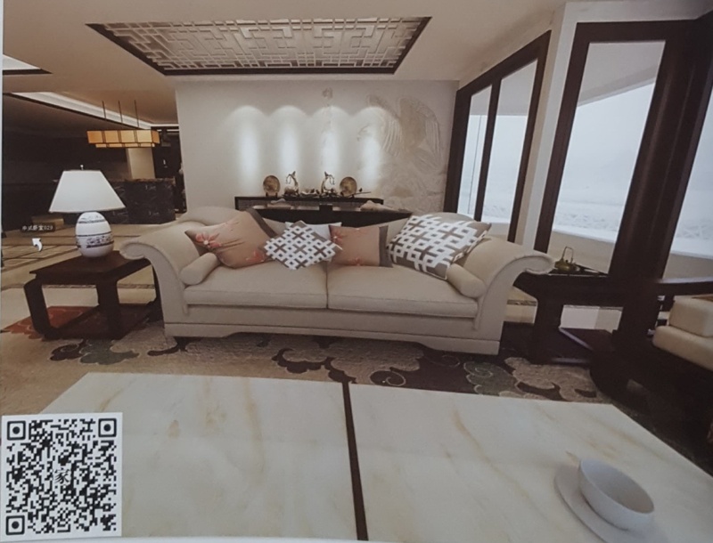 VR全景新中式风格沙发背景雄鹰展翅262