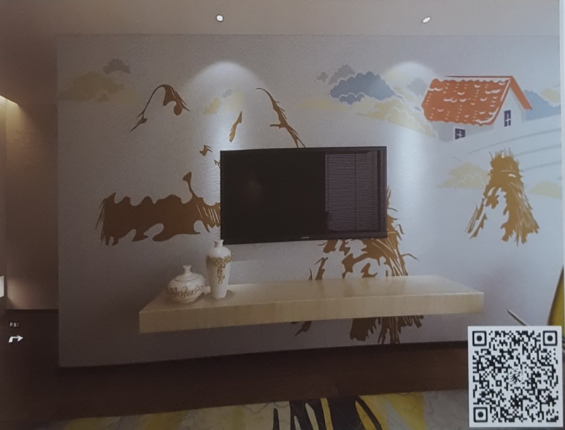 VR全景现代风格电视背景村庄雪景309