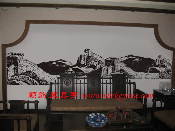兰舍传统背景墙AB08 免费