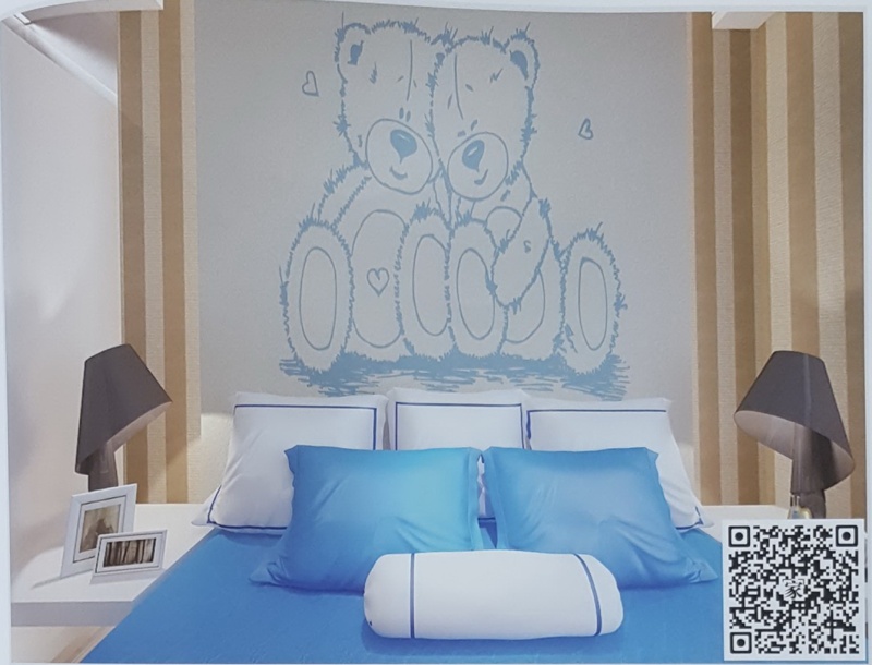 VR全景现代风格床头背景卡通 344