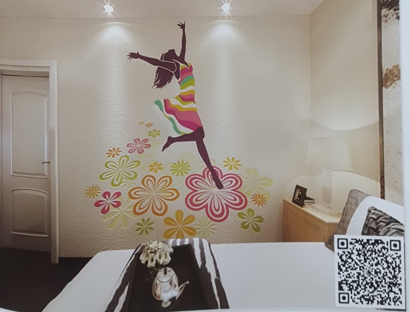 VR全景现代风格卧室墙背景花仙子350