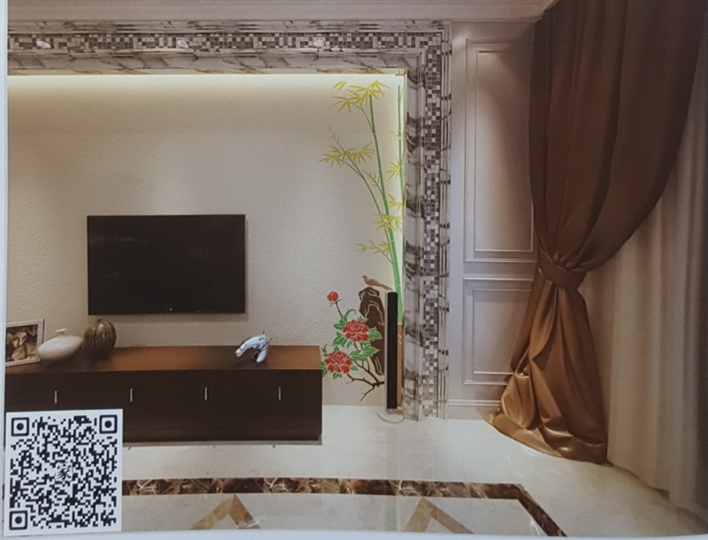 VR全景现代风格电视背景富贵纳福356